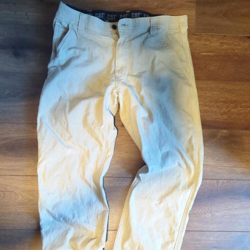 Caterpillar Men's Cream Trousers